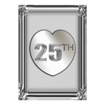 25ème Invitations d'anniversaire