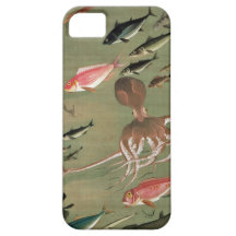 27. 諸魚図, divers poissons de 若冲, Jakuchū, art du Ja Coques iPhone 5