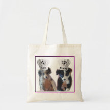 2 beaucoup encadrent Collies~Tote Sac
