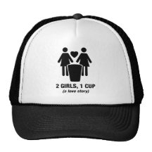 2 filles une tasse - 2girls1cup - pièce en t drôle casquette de camionneur