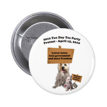 2ème bouton de protestation de thé de jour d'impôt badges avec agrafe