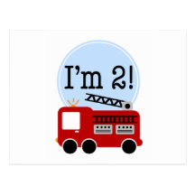 2ème Firetruck d'anniversaire Cartes Postales