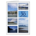 30ème carte d'anniversaire de paysages marins