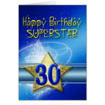 30ème Carte d'anniversaire pour le superstar