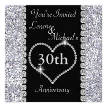 30ème Invitation de fête d'anniversaire