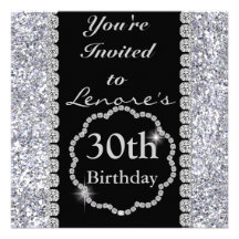 30ème Invitation de fête d'anniversaire de BLING