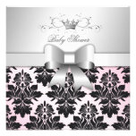 311-Blackberry Kostbaar Roze Damast | Baby shower Aankondigingen