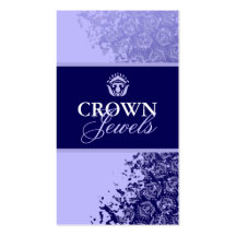 311-CROWN JEWELS le BLEU Cartes De Visite Professionnelles