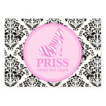 311 Mlle Priss Zebra Heel Cartes De Visite Professionnelles