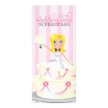 311 superstars de gâteau de mariage blonds cartes doubles customisables