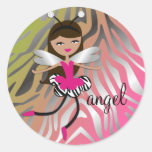 311 Trendy Tan" van het Baby van de Engel "Lolly v Ronde Sticker