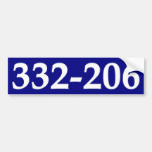 332-206. BUMPERSTICKER