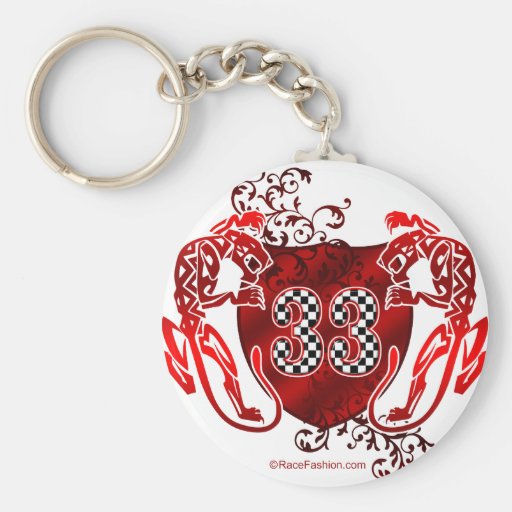 33 tigres de emballage de nombres porte-clefs