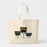 3 chats noirs - sac fourre-tout
