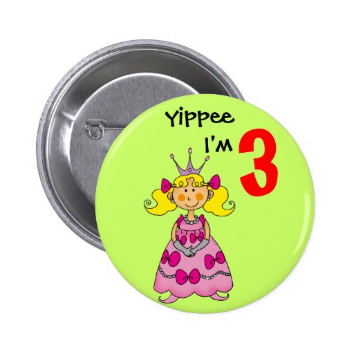 3 éénjarigenprinses (blondehaar) button