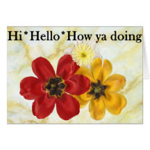 3 hallo Hello hoe u die doen Kaart