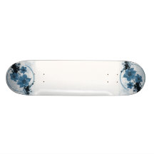 3 jolies fleurs - bleu skateboards personnalisables