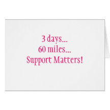 3 jours… 60 milles… de sujets de soutien ! carte