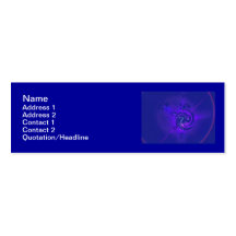 3" maigre bleu" carte de visite x1