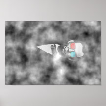 3d glazen van Abraham Lincoln Plaat