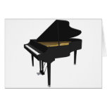 3D Model: Zwarte Grote Piano: Kaarten