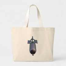3d rendent de la bombe tombant du ciel sac fourre-tout