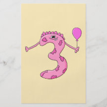 3ème Bande dessinée d'anniversaire dans le rose Prospectus Personnalisés