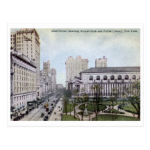 42ste St., Bryant Park, de Wijnoogst van de Stad v Wenskaart