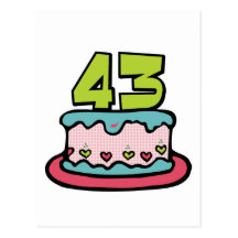 43 de Cake van de Verjaardag van éénjarigen Wenskaarten