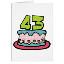 43 de Cake van de Verjaardag van éénjarigen Wenskaarten