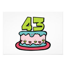 43 de Cake van de Verjaardag van éénjarigen Aankondiging