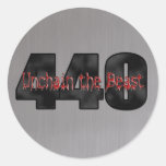 440 Dier geborsteld staal Mopar Ronde Stickers