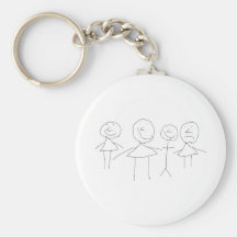 4 chiffres de bâton porte-clef