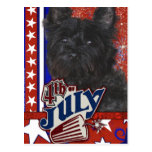 4 juillet pétard - obscurité de Terrier de cairn - Carte Postale