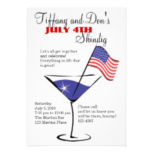 4 juli Martini Shindig! Persoonlijke Uitnodigingen