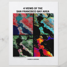 4 vues de la région de baie (imagerie satellitaire prospectus en couleur