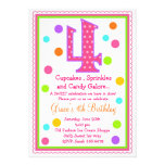 4ème invitation d'anniversaire de surprise douce