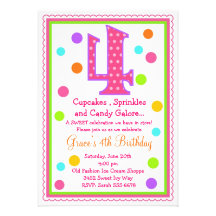 4ème invitation d'anniversaire de surprise douce