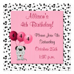 4ème rose d'invitation de fête d'anniversaire de C