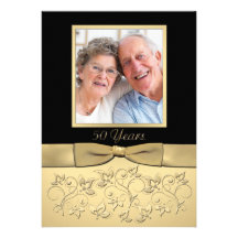 50 ans d'invitation d'anniversaire avec l'insertio