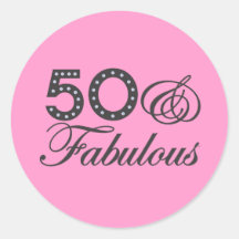 50 et cadeau fabuleux adhésif rond