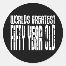50ste Verjaardag 50 de Grootste Vijftig Éénjarigen Sticker