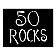 50ste verjaardagsgiften, 50 ROTSEN Wens Kaart