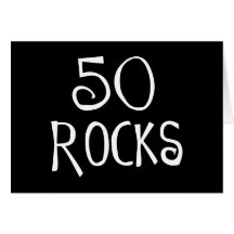 50ste verjaardagsgiften, 50 ROTSEN Wenskaart