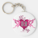 52 papillons de emballage de nombre porte-clefs