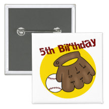 5èmes cadeaux d'anniversaire de base-ball badges