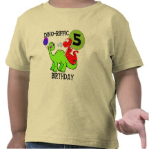 5èmes T-shirts et cadeaux d'anniversaire de dinosa