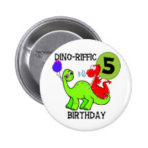 5èmes T-shirts et cadeaux d'anniversaire de dinosa Badges Avec Agrafe