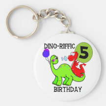 5èmes T-shirts et cadeaux d'anniversaire de dinosa Porte-clés