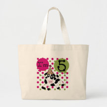 5èmes T-shirts et cadeaux d'anniversaire de vache  Sac En Toile